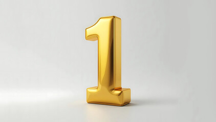 Golden Number One Award Shiny Polished Trophy Base