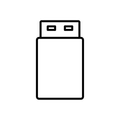 usb drive icon Thin line vector