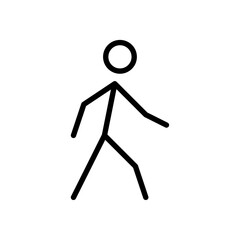 Walking icon Thin line vector