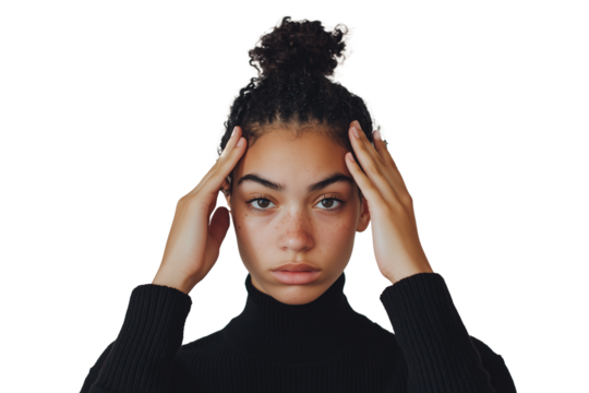 person with headache