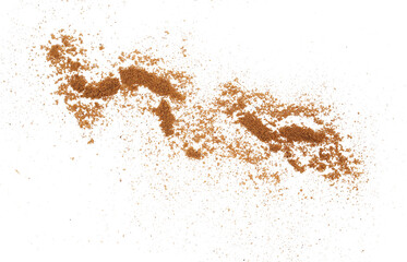 Garam masala ground flying, minced spice blend, isolated on white, clipping