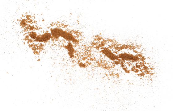 Garam masala ground flying, minced spice blend, isolated on white, clipping