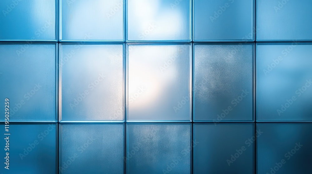 Poster frosted glass panels allow soft light to diffuse through a modern space while creating a serene atmo