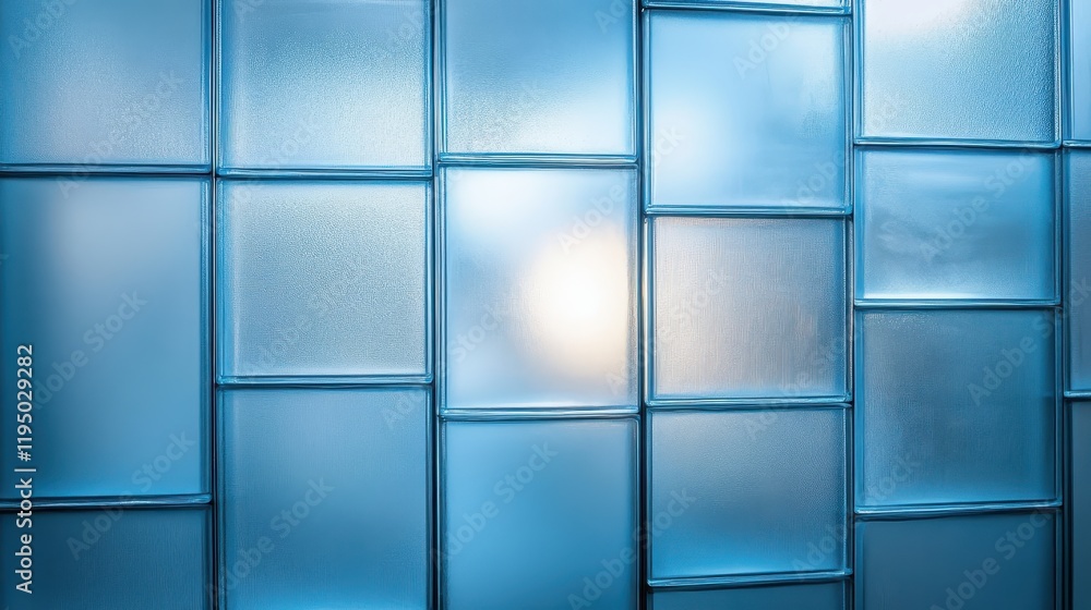 Poster frosted glass panels create a modern aesthetic with diffused light filtering through at a contempora