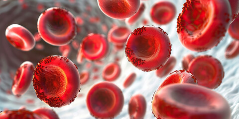 Microscopic Image of Red Blood Cells with Irregularities
