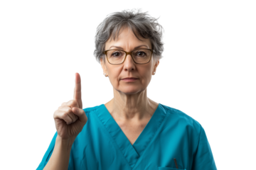senior person showing ok sign