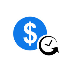 Investment time sign on transparent background
