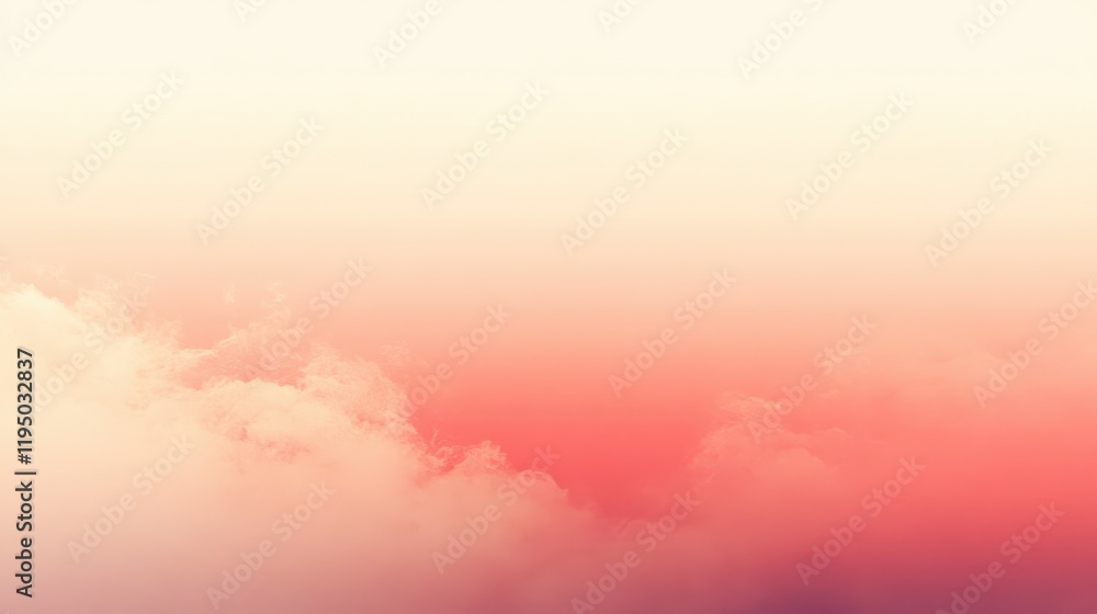 Poster muted coral gradient softly transitions into beige, creating a serene and calming backdrop perfect f