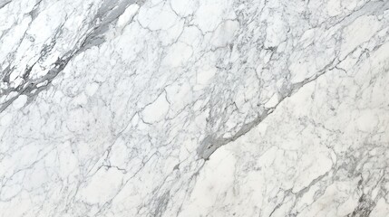 Obraz premium Polished white marble with subtle gray veins showcases timeless elegance and sophistication in interior design, suitable for countertops and flooring in modern spaces