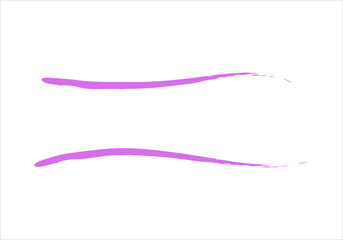 Dos trazados horizontales de color rosa en fondo blanco