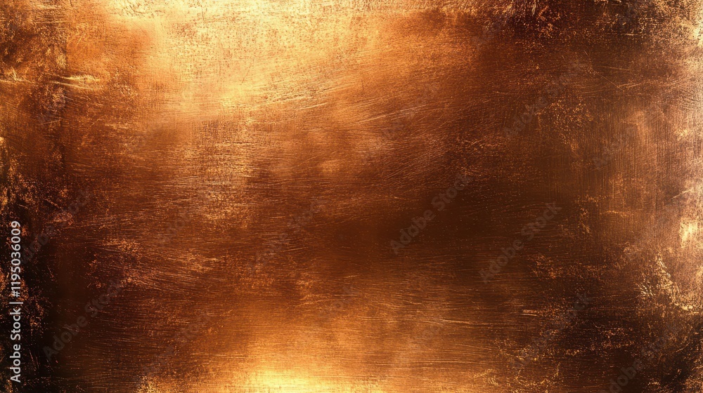 Poster seamless metallic copper texture illuminated softly, creating a warm and inviting atmosphere ideal f