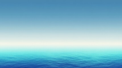 Obraz premium A stunning, seamless gradient unfolds across the ocean, shifting beautifully from a soft light aqua to a deep, rich navy blue in a tranquil seascape during the serene twilight hours