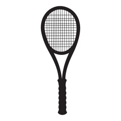 tennis racket silhouette vector icon illustration