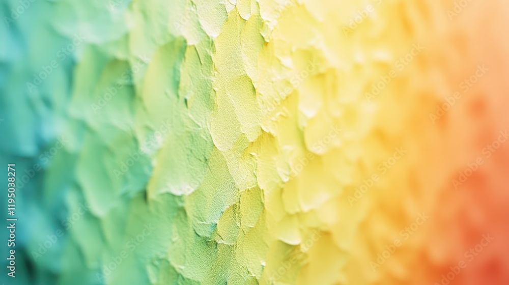 Poster gradient transitioning from bright lime green to warm orange creating a vibrant, textured background