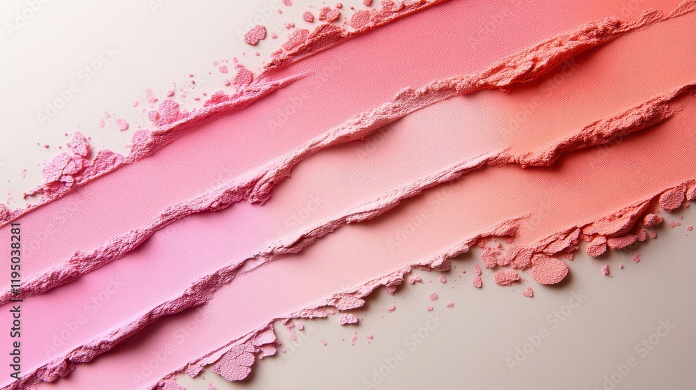 Poster soft pink gradient with scattered powder strokes creating a delicate and artistic visual effect high