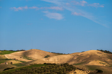 val d'agri, basilicata: spring countryside landscape