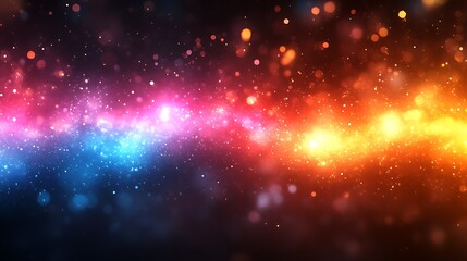 Naklejka premium Abstract colorful glowing particles.