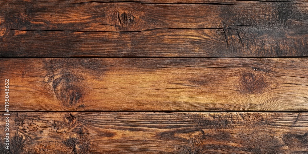 Poster rich brown wood texture with distinct natural grain patterns on a horizontal layout, ample space for