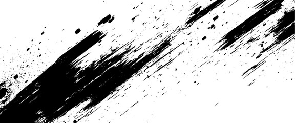 Vector abstract background with splashes of black ink 