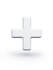 Obraz premium Clean symbol with rounded ends floating against a solid background, representing positivity and wellness in a modern design context