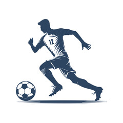 Naklejka premium Soccer Player Silhouette Vector Illustration