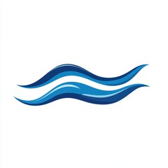Flowing river logo designed with smooth curved lines, symbolizing tranquility and nature, perfect for eco-friendly brands and water-related businesses or initiatives