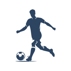 Soccer Player Silhouette Vector Illustration