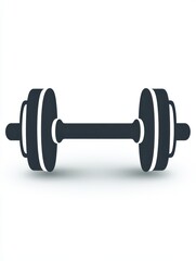 Fototapeta premium This trendy dumbbell icon symbolizes fitness and strength training, making it a perfect choice for gym-themed designs and health-oriented materials