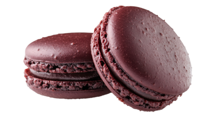macaroons isolated on white transparent background