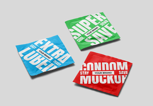 Triple Condom Mockup