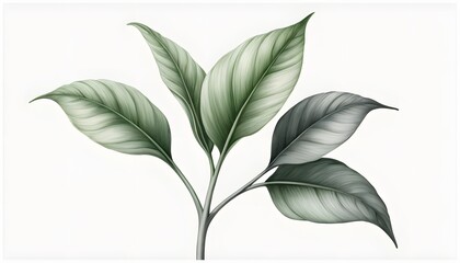 leaves isolated on white background