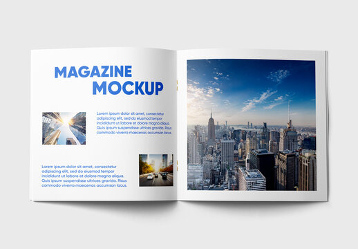 Open Square Magazine Mockup