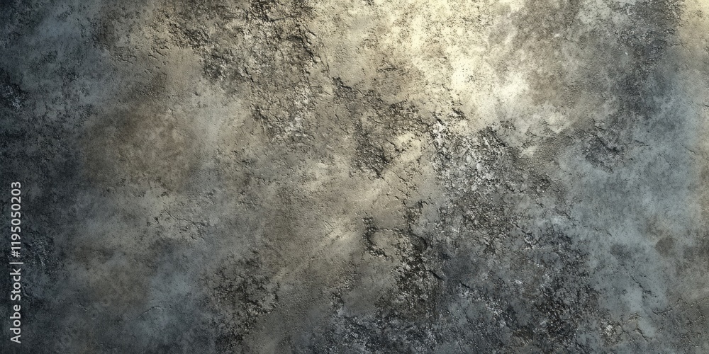 Poster textured concrete surface with grey tones displaying intricate patterns of cracks and roughness illu