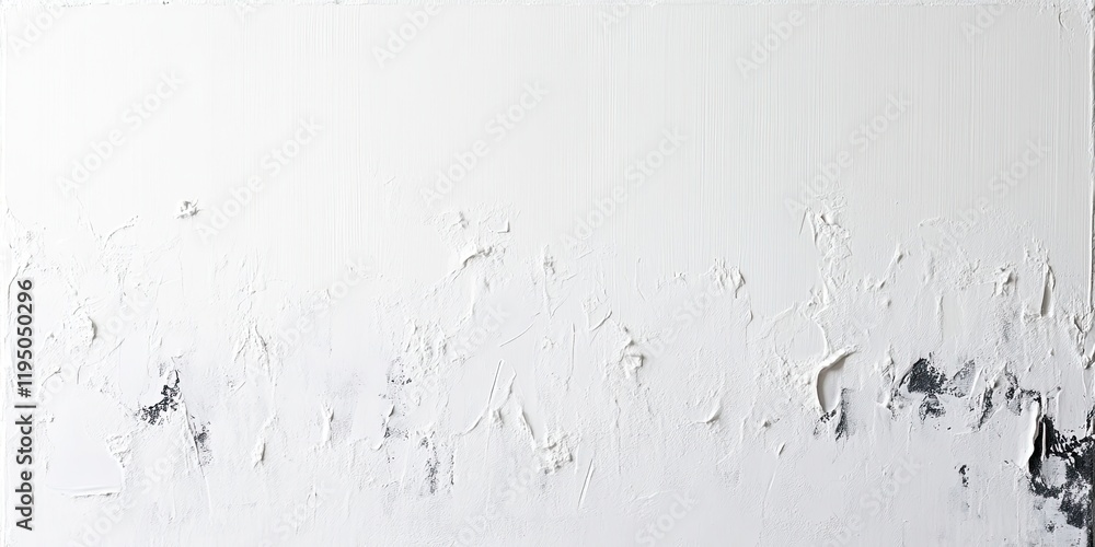 Poster textured bright white background with a wet finish featuring subtle black and gray accents at the bo