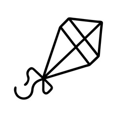 kite flying icon, kite flying line art - simple line art of kite flying, perfect for kite flying logos and icons and themed design 
