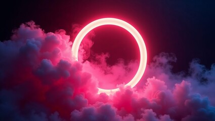 background with glowing circles