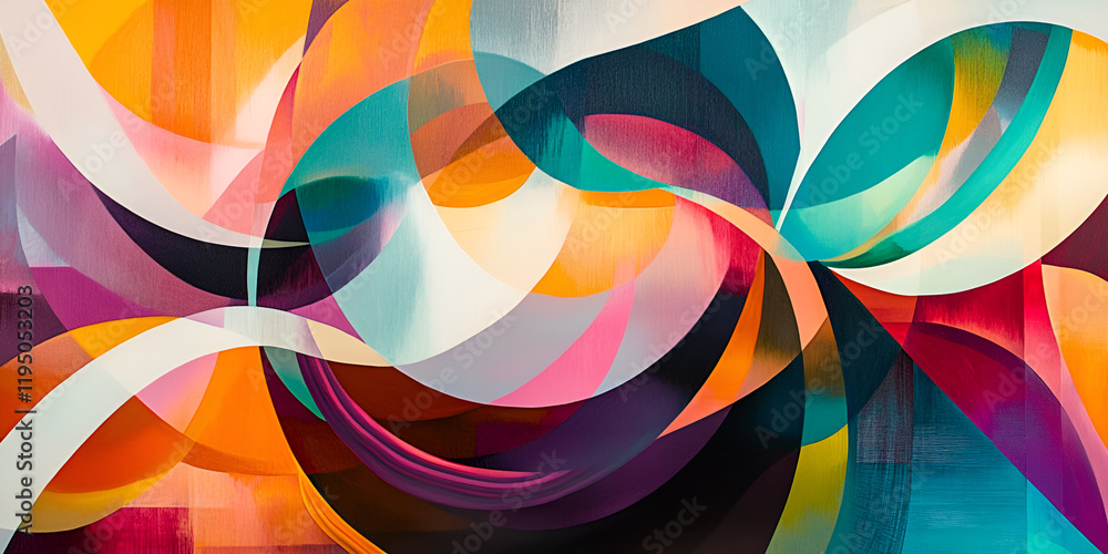 Poster abstract whirlwind of color: a vibrant and dynamic abstract artwork featuring swirling, overlapping 