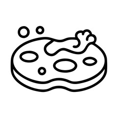 tide pool icon, tide pool line art - simple line art of tide pool, perfect for tide pool logos and icons and themed design 