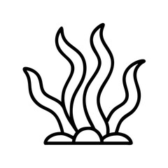 underwater seaweed icon, underwater seaweed line art - simple line art of underwater seaweed, perfect for underwater seaweed logos and icons and themed design 