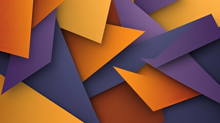 Obraz premium Abstract geometric shapes in shades of orange and purple. A vibrant and dynamic composition.