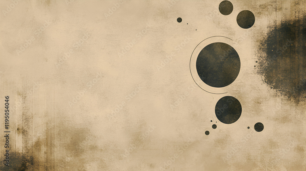 Aufkleber abstract grunge texture: a faded, textured background features an abstract arrangement of circles, c