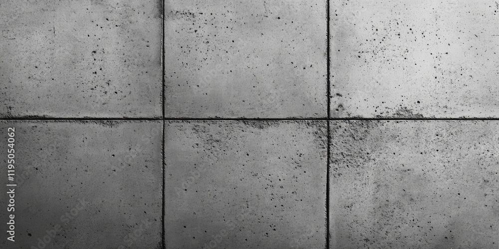 Poster gray concrete surface texture with rectangular slabs arranged in grid pattern showcasing rough and s