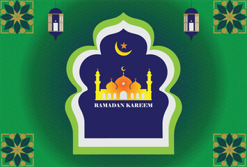 Ramadan Kareem Greeting Background Template
