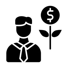 Investors Vector Glyph Icon Design