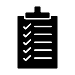 Checklist Vector Glyph Icon Design