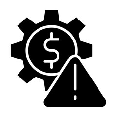 Risk Management Vector Glyph Icon Design