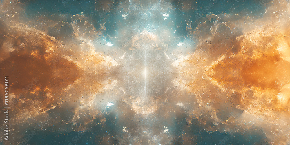 Poster abstract celestial tapestry: a mesmerizing abstract composition evokes the cosmic expanse with swirl