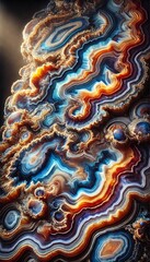 Abstract Agate Geode Texture with Vivid Colors