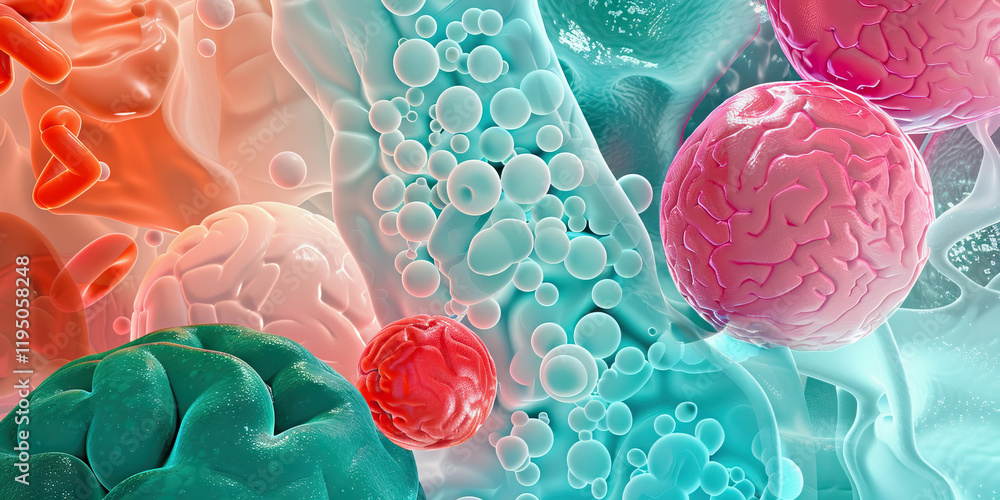 Poster abstract representation of cellular structures