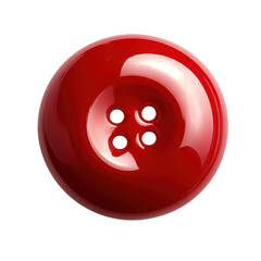 Fototapeta premium Close-up Photography of a Large Red Button with Four Holes: A Detailed Macro Shot of a Shiny, Glossy Object